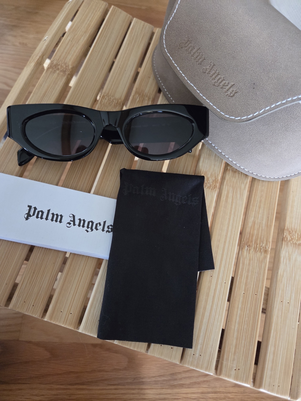 Palm Angels Glossy Black Cat-Eye Sunglasses